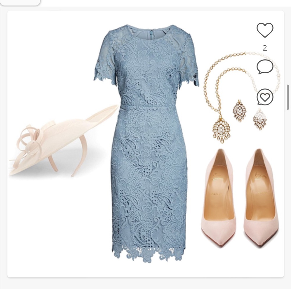 Eliza J Cap Sleeve Jewel Neck Sheath Dress